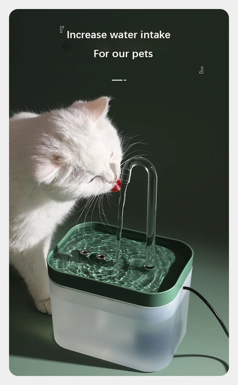 Pets Water Fountain Auto Filter USB Electric Mute Cat Drinker Bowl 1500mL Recirculate Filtring Drinker for Cats Water Dispenser