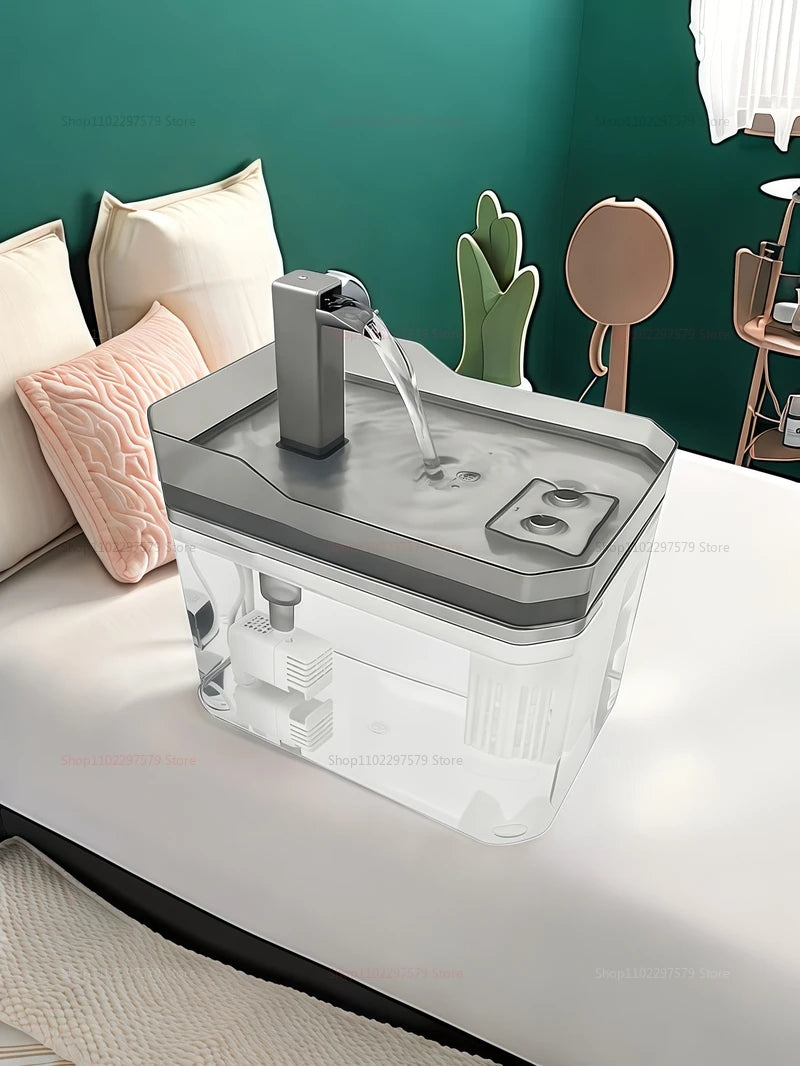 1.5L Cat Water Fountain Auto Filter USB Pet Drinking Dispenser Live Water Circulation Eco-Friendly Quiet for Cats and Small Dogs