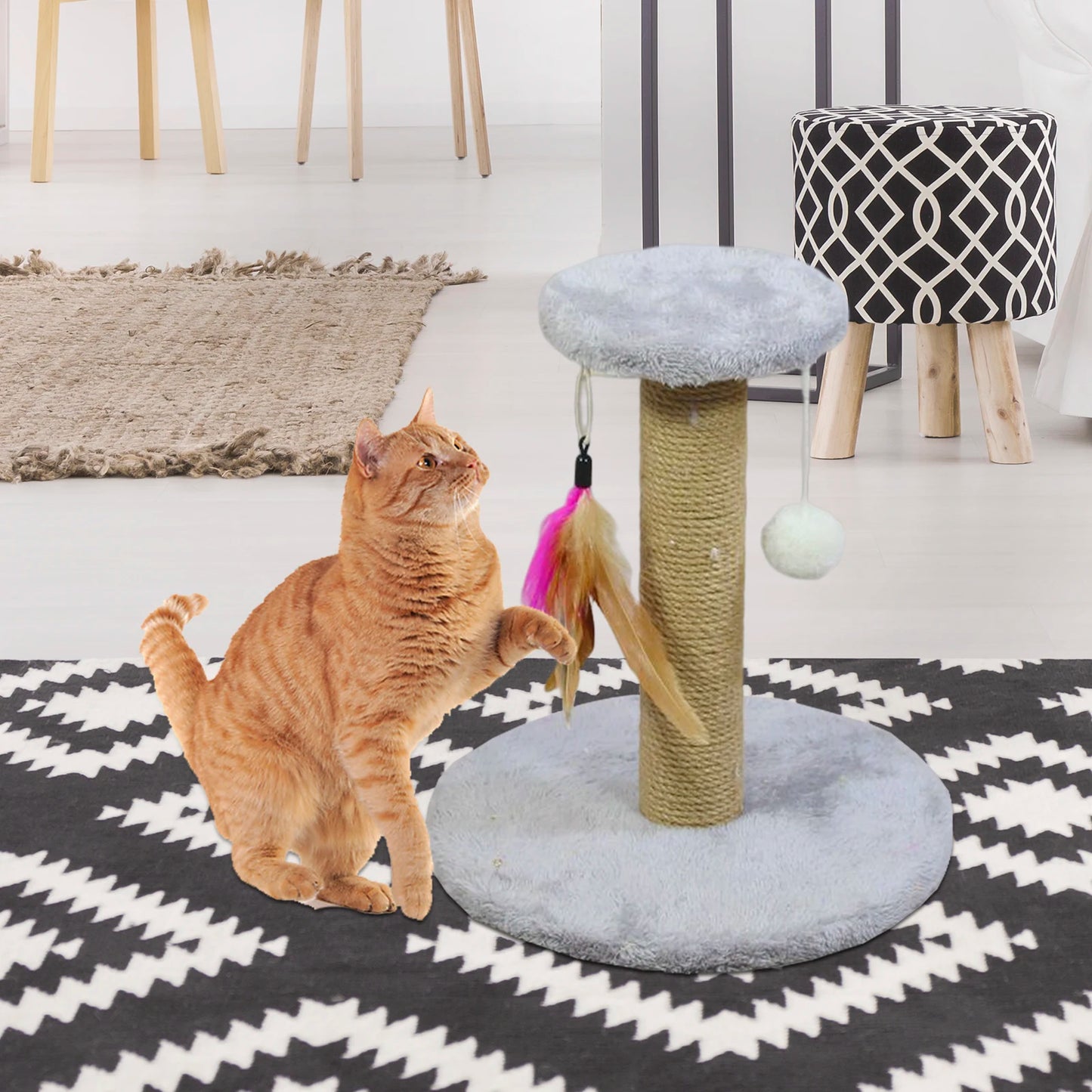 Cat Scratching Post Sisal Scratcher Board Funny Interactive Toy Climbing Kitten Cat Post for Small Cats Kittens Supplies