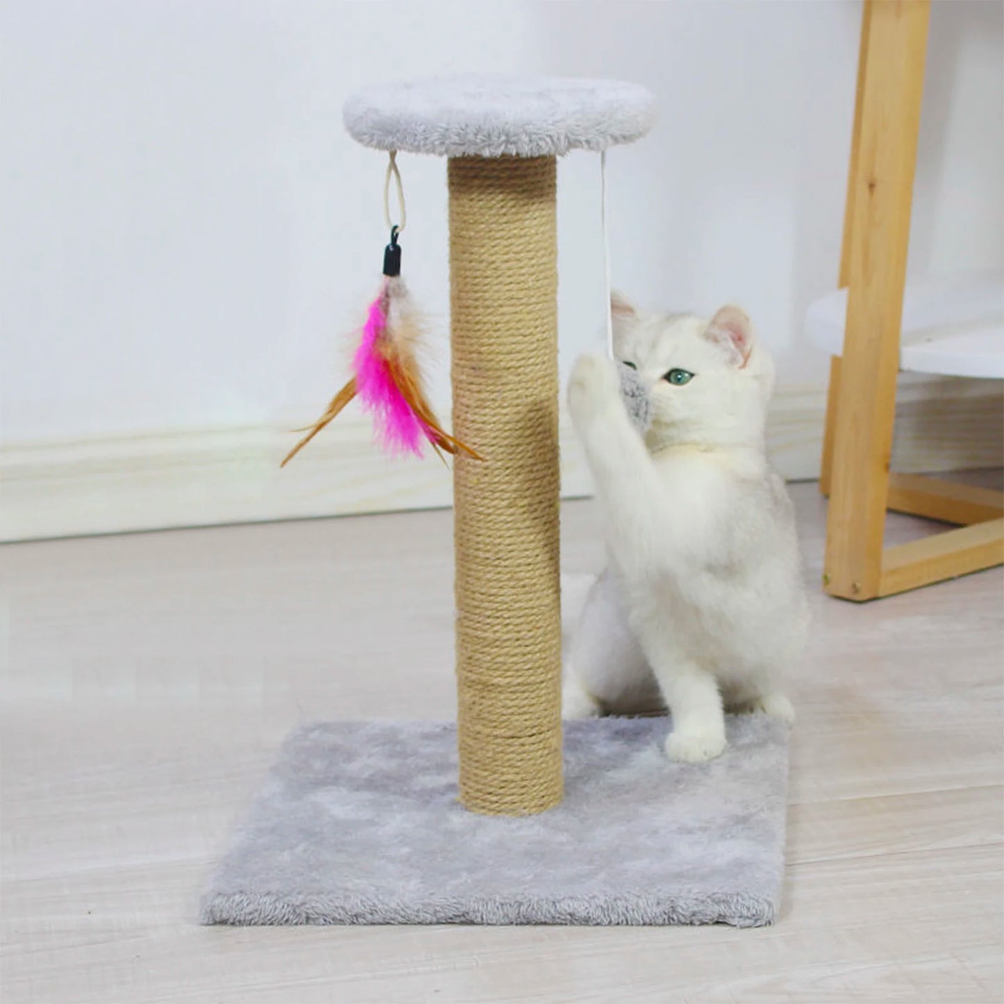 Cat Scratching Post Sisal Scratcher Board Funny Interactive Toy Climbing Kitten Cat Post for Small Cats Kittens Supplies