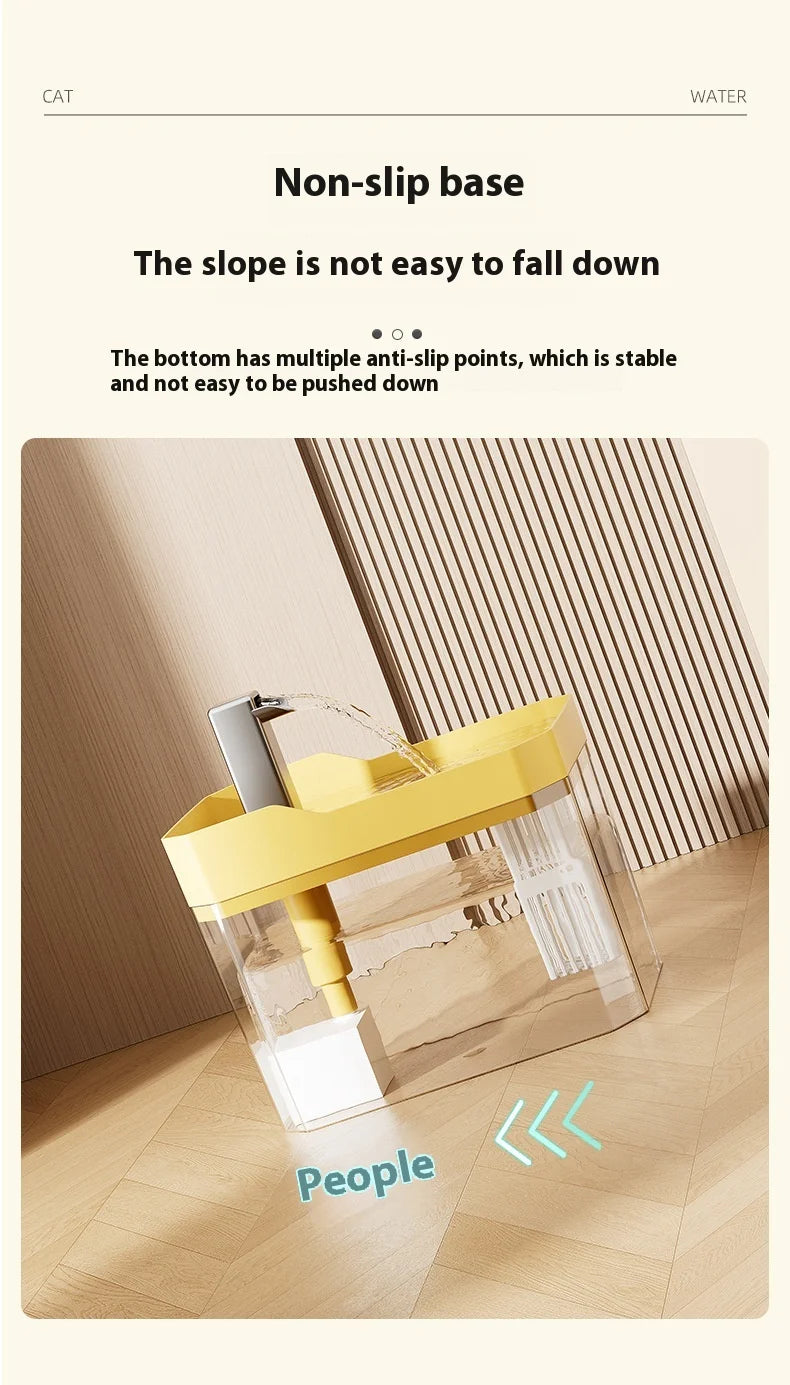 USB Automatic Water Drinking Fountain Dispenser live water circulation Cat Water Bowl Removable with Pump Water Filter Silent