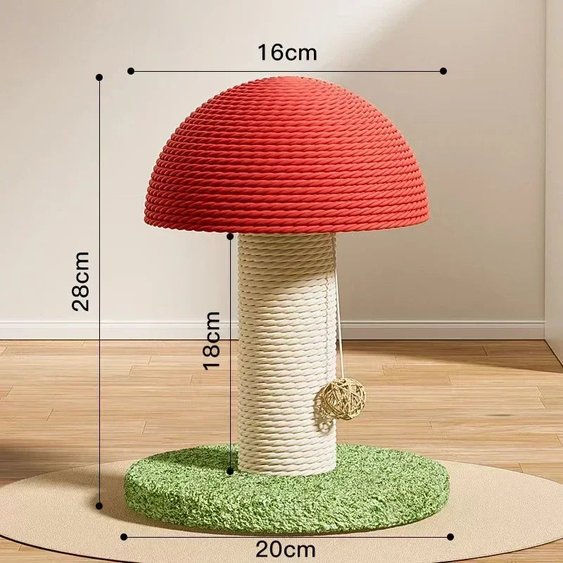 Mushroom Cat Scratching Tree Wear-resistant Scratching Column Kitten Climbing Frame Kitty Toys Household Cat Climbing Tower