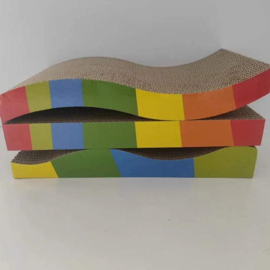 Corrugated Cardboard Cat Scratching Post - Interactive Cat Scratcher Pad,Play Rest Mat for Indoor Cats,Comfortable Pet Accessory