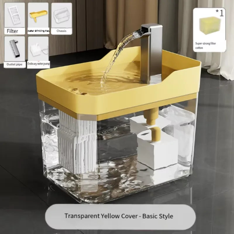 1.5L Cat Water Fountain Auto Filter USB Pet Drinking Dispenser Live Water Circulation Eco-Friendly Quiet for Cats and Small Dogs