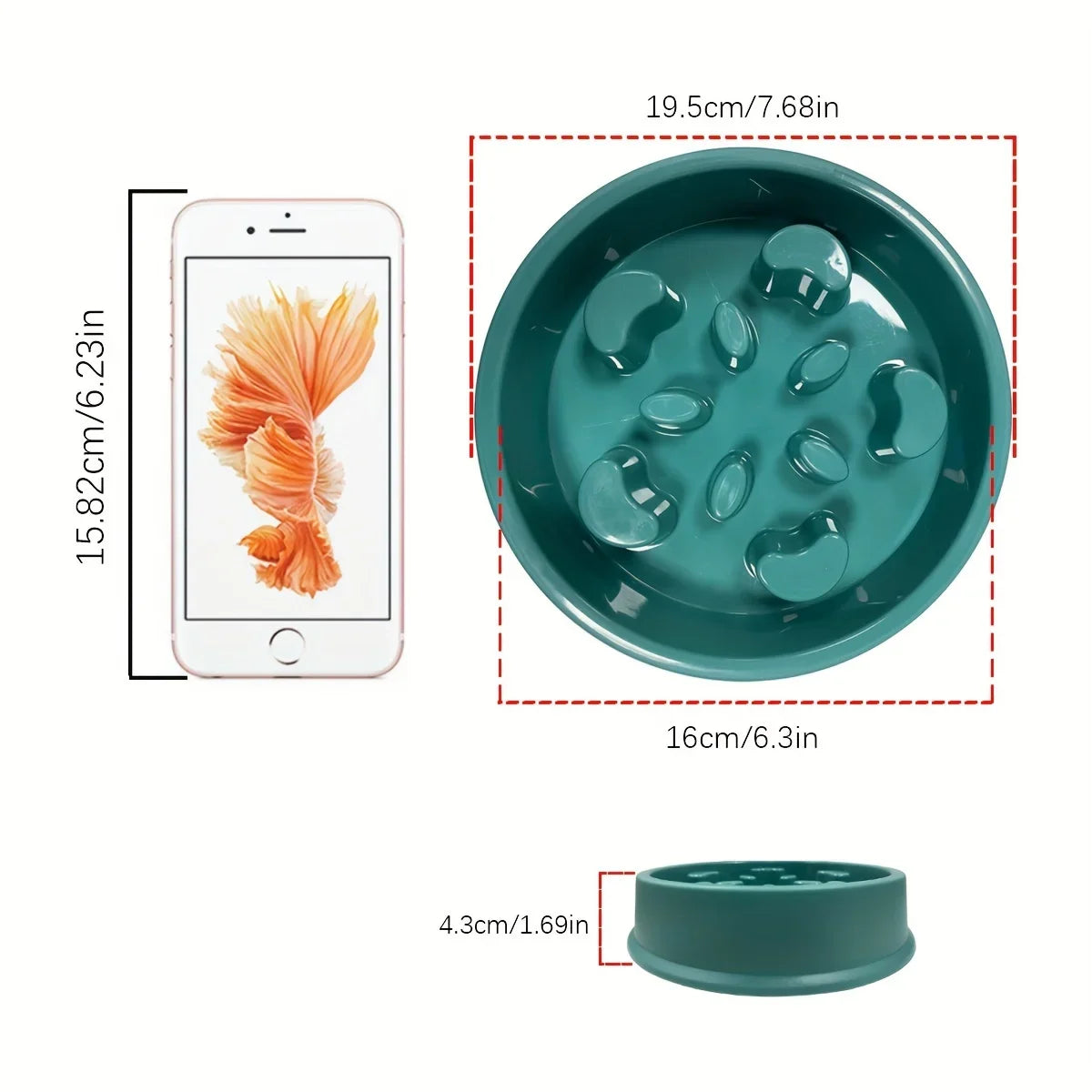Non-Slip Slow Feeder Bowl for Dogs & Cats – Prevents Choking & Promotes Healthy Eating