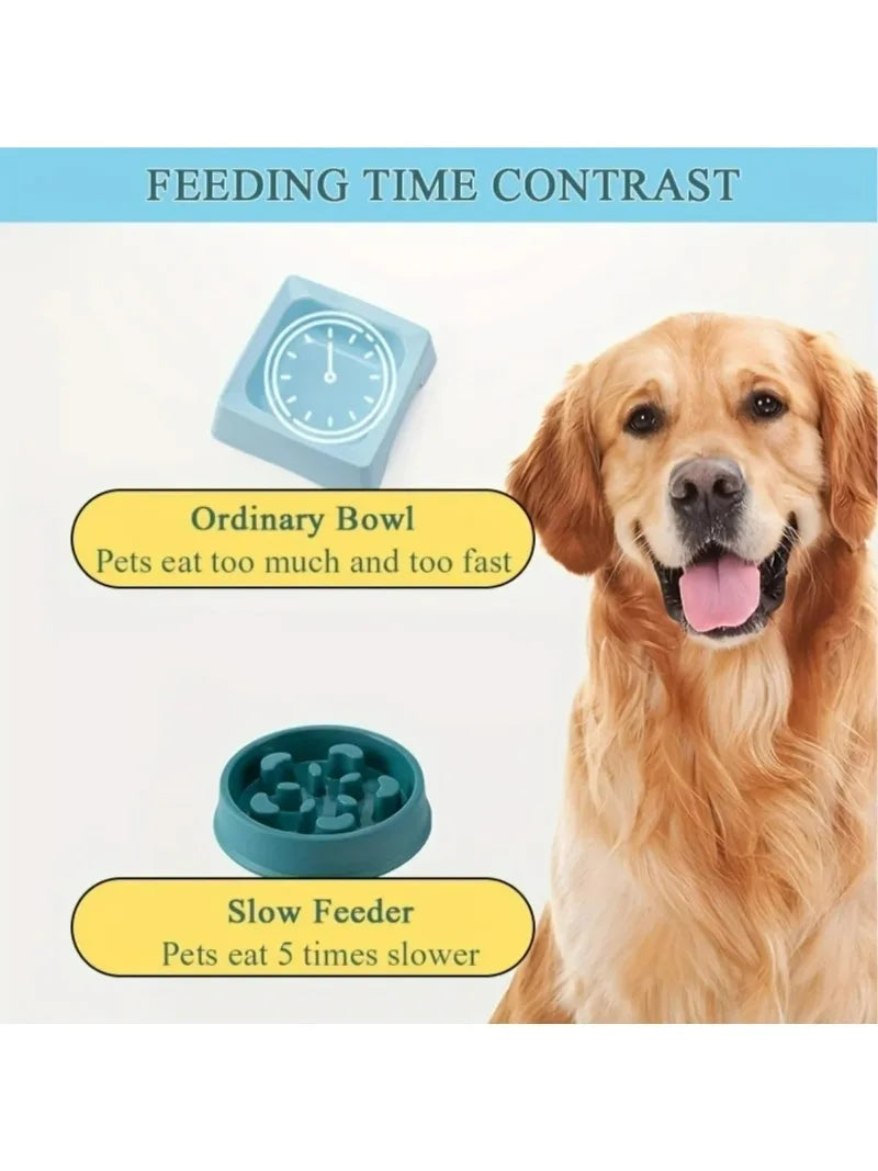 Non-Slip Slow Feeder Bowl for Dogs & Cats – Prevents Choking & Promotes Healthy Eating