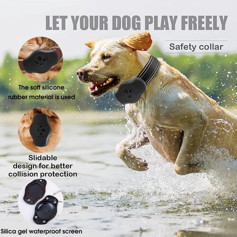 Upgraded AirTag Dog Collar, IP68 Waterproof Air Tag Holder, Reflective, Ultra-Durable, Comfortable for Small Medium Large Pet