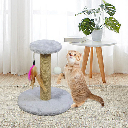 Cat Scratching Post Sisal Scratcher Board Funny Interactive Toy Climbing Kitten Cat Post for Small Cats Kittens Supplies