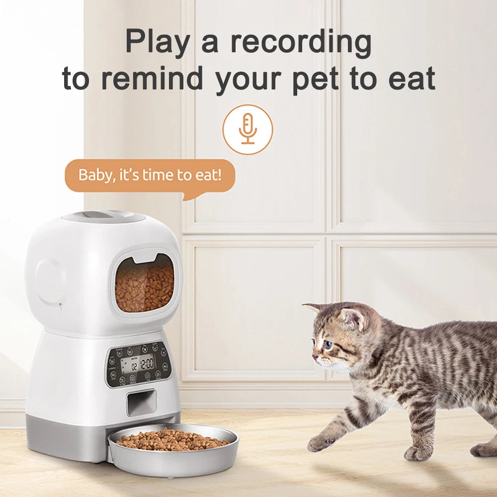 3.5L Smart Pet Feeder Automatic Cat Food Dispenser  Dog Bowl Automatic Cat Feeder Dog Slow Food Machine With Timed Quantitative