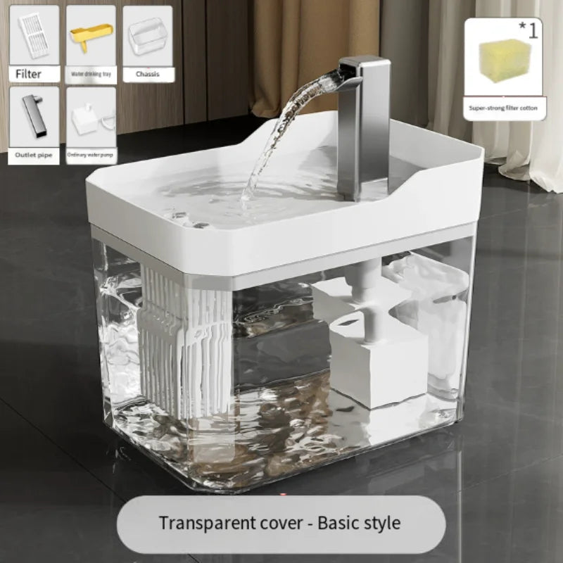 1.5L Pet Cat Water Fountain Automatic Circulating Drinking Dispenser with USB Filter Live Water  Circulation Cat Accessories