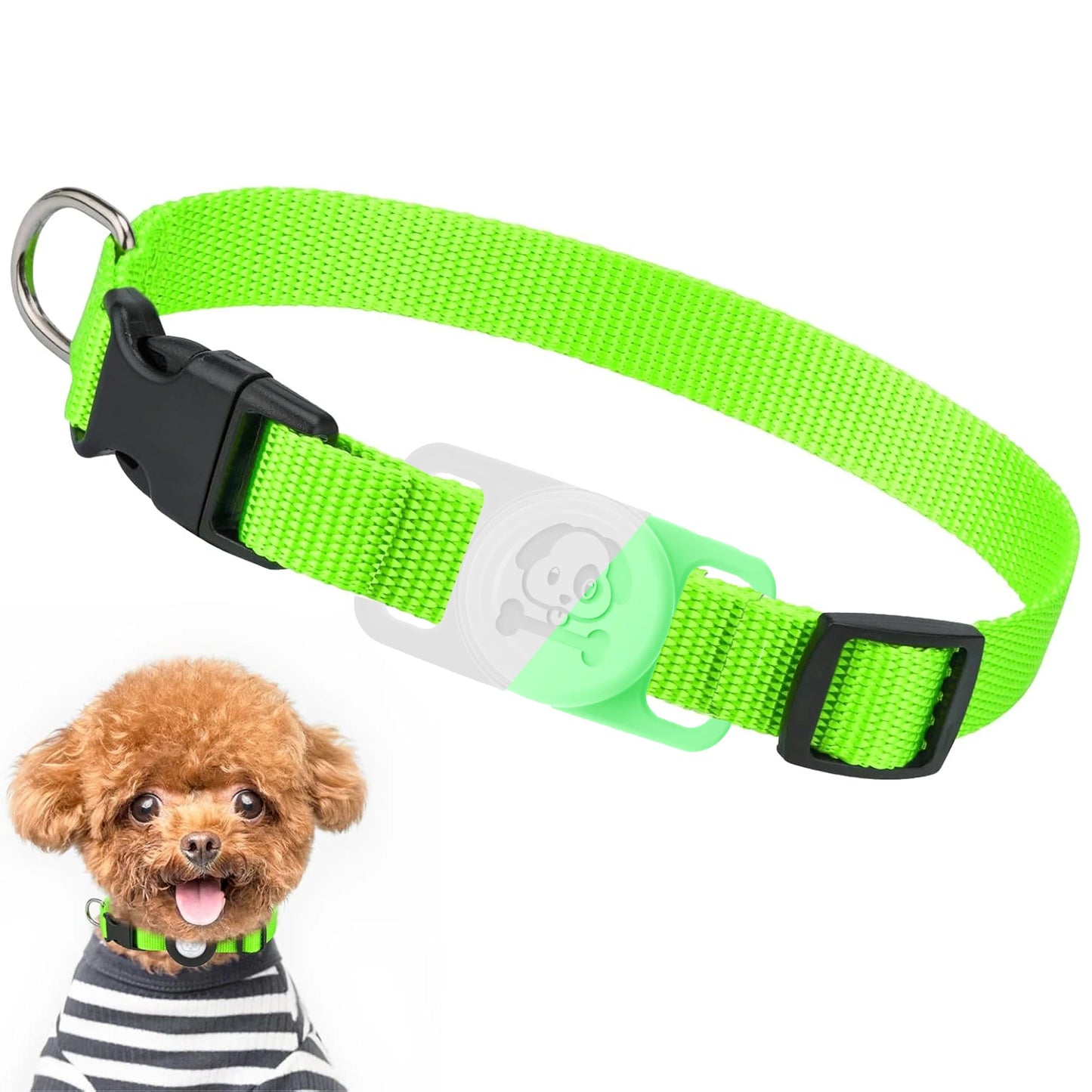 Upgraded AirTag Dog Collar, IP68 Waterproof Air Tag Holder, Reflective, Ultra-Durable, Comfortable for Small Medium Large Pet