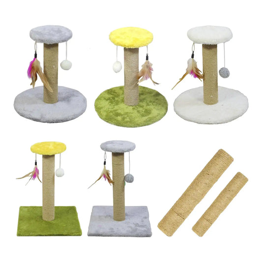 Cat Scratching Post Sisal Scratcher Board Funny Interactive Toy Climbing Kitten Cat Post for Small Cats Kittens Supplies