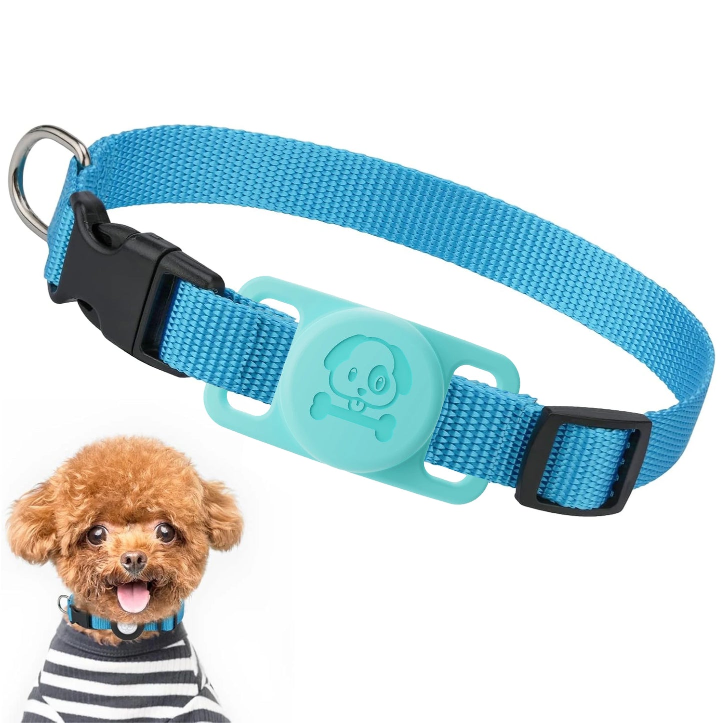 Upgraded AirTag Dog Collar, IP68 Waterproof Air Tag Holder, Reflective, Ultra-Durable, Comfortable for Small Medium Large Pet