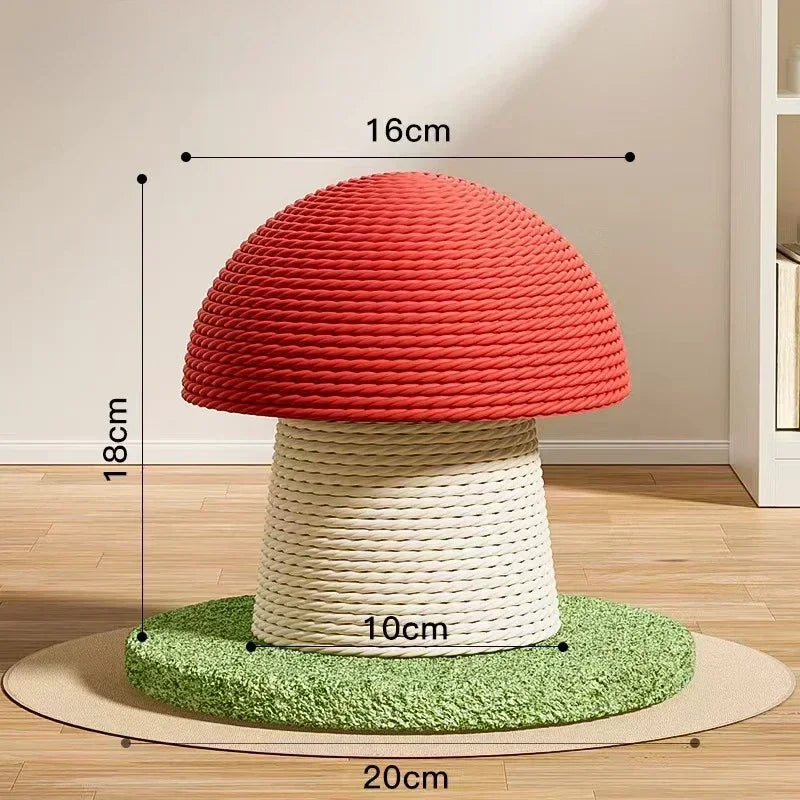 Mushroom Cat Scratching Tree Wear-resistant Scratching Column Kitten Climbing Frame Kitty Toys Household Cat Climbing Tower