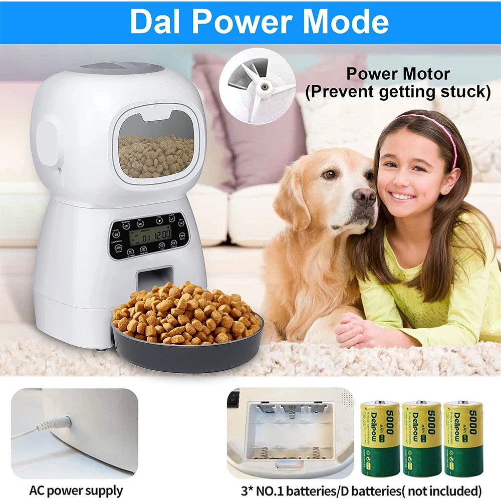 3.5L Smart Pet Feeder Automatic Cat Food Dispenser  Dog Bowl Automatic Cat Feeder Dog Slow Food Machine With Timed Quantitative