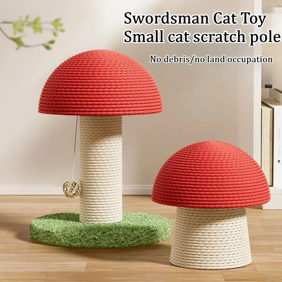Mushroom Cat Scratching Tree Wear-resistant Scratching Column Kitten Climbing Frame Kitty Toys Household Cat Climbing Tower