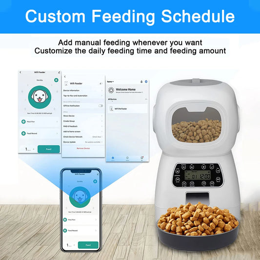 3.5L Smart Pet Feeder Automatic Cat Food Dispenser  Dog Bowl Automatic Cat Feeder Dog Slow Food Machine With Timed Quantitative