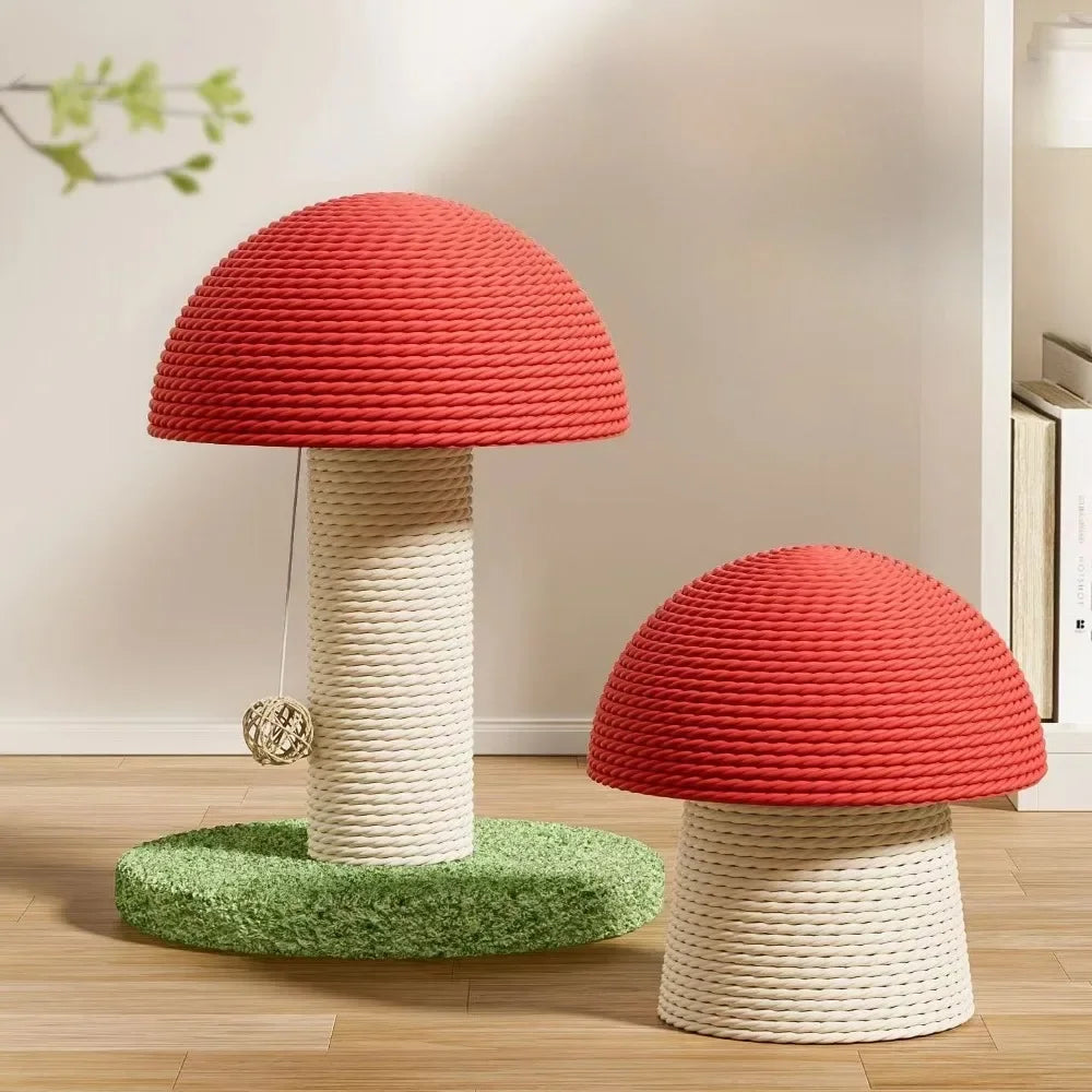 Mushroom Cat Scratching Tree Wear-resistant Scratching Column Kitten Climbing Frame Kitty Toys Household Cat Climbing Tower