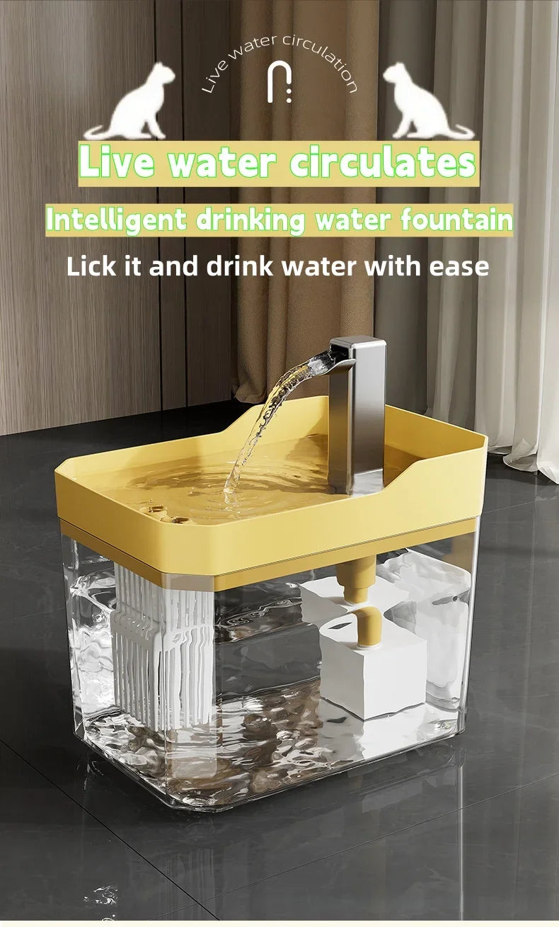 1.5L Pet Cat Water Fountain Automatic Circulating Drinking Dispenser with USB Filter Live Water  Circulation Cat Accessories