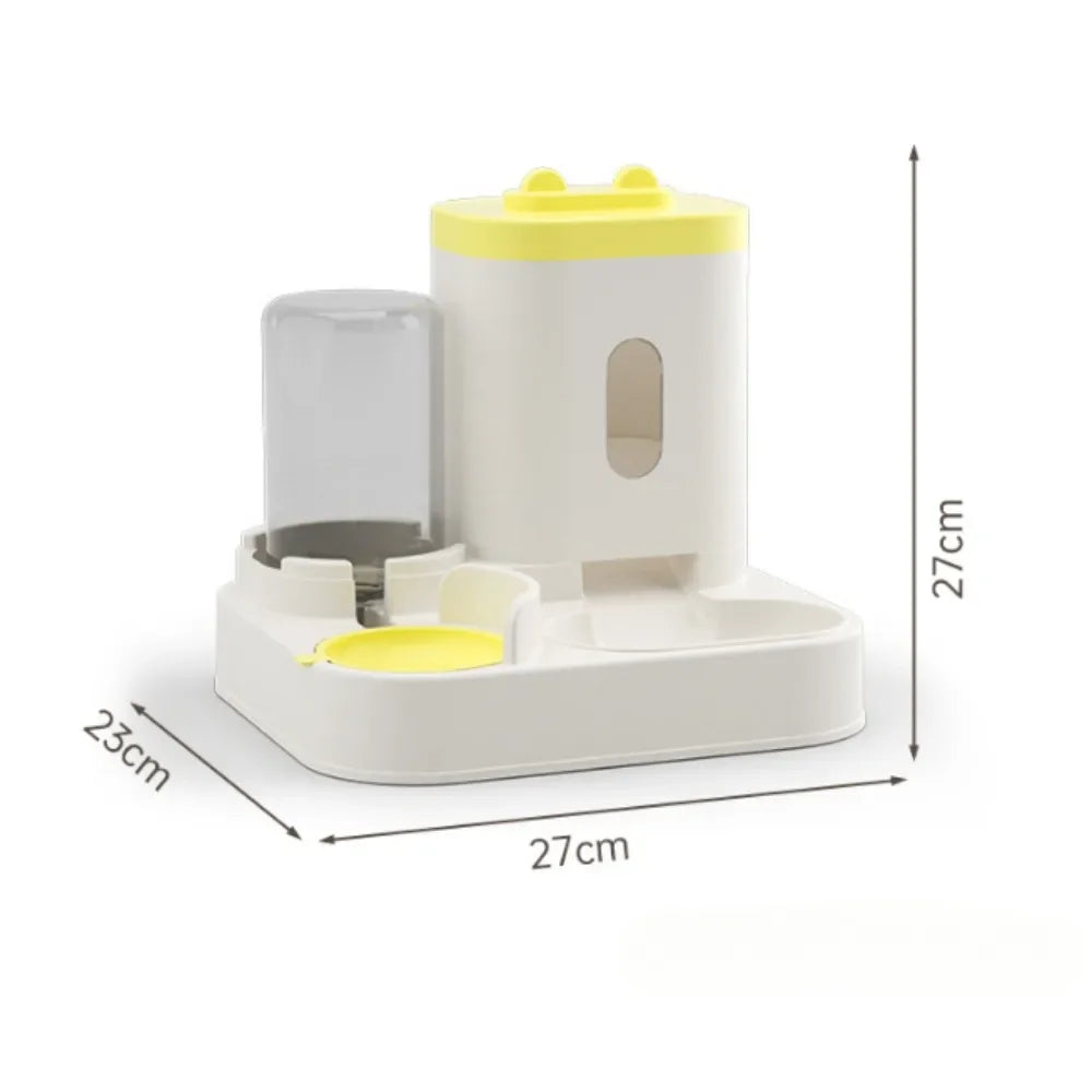 Automatic Pet Feeder with Water Fountain Dog Cat Food Bowl Dispenser Large Capacity Smart Storage Container for Pet Accessories